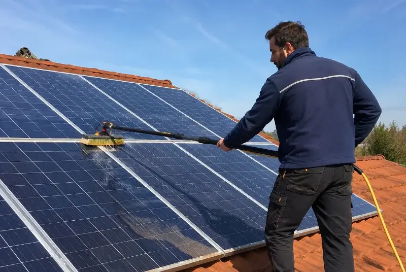 Nettoyage et entretien de panneaux solaires à la Roche-de-Glun